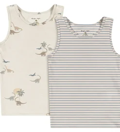 Konges Sløjd Undertrøjer - 2-pak - Gots - Kubi/Stripe Bluie