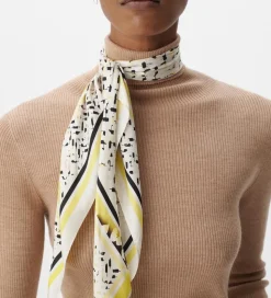 Lala Berlin Tørklæde - Triangle Aina - Floral Leo Sunflower