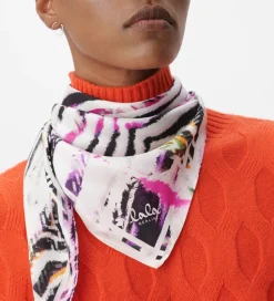 Lala Berlin Tørklæde - Triangle Aina - Zebra Dragonfruit