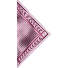 Lala Berlin Tørklæde - 162x85 - Triangle Lattice M - Fushia Rose