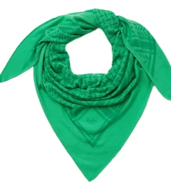 LaLa Berlin Tørklæde - 162x85 - Triangle Trinity - Cra Cra/Grøn