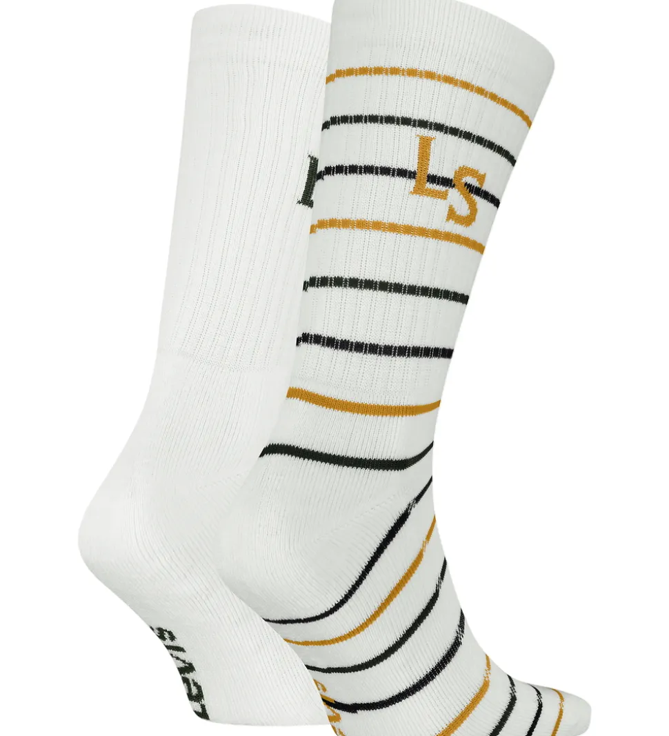 Levis Strømper - 2-pak - Hvid m. Striber