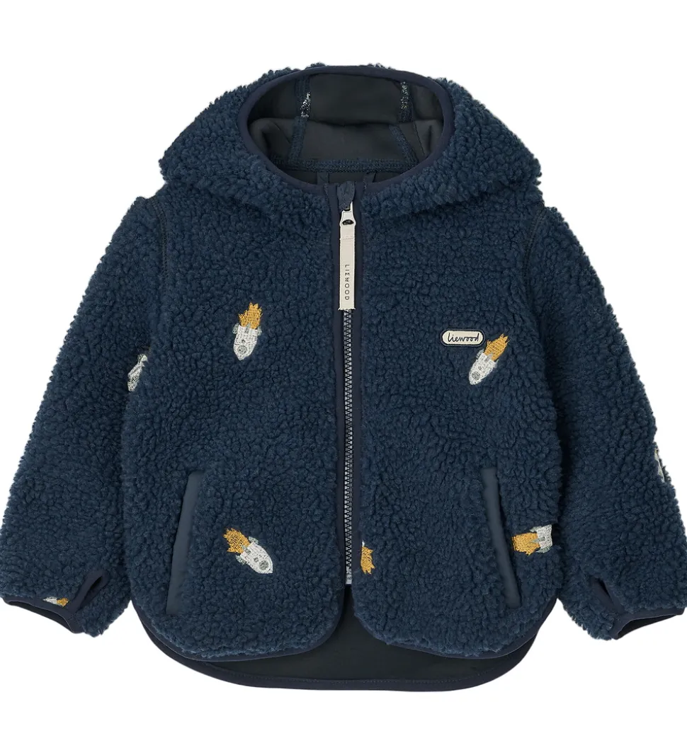 Liewood Fleecejakke - Mara - Rocket/Classic Navy/Embroidery