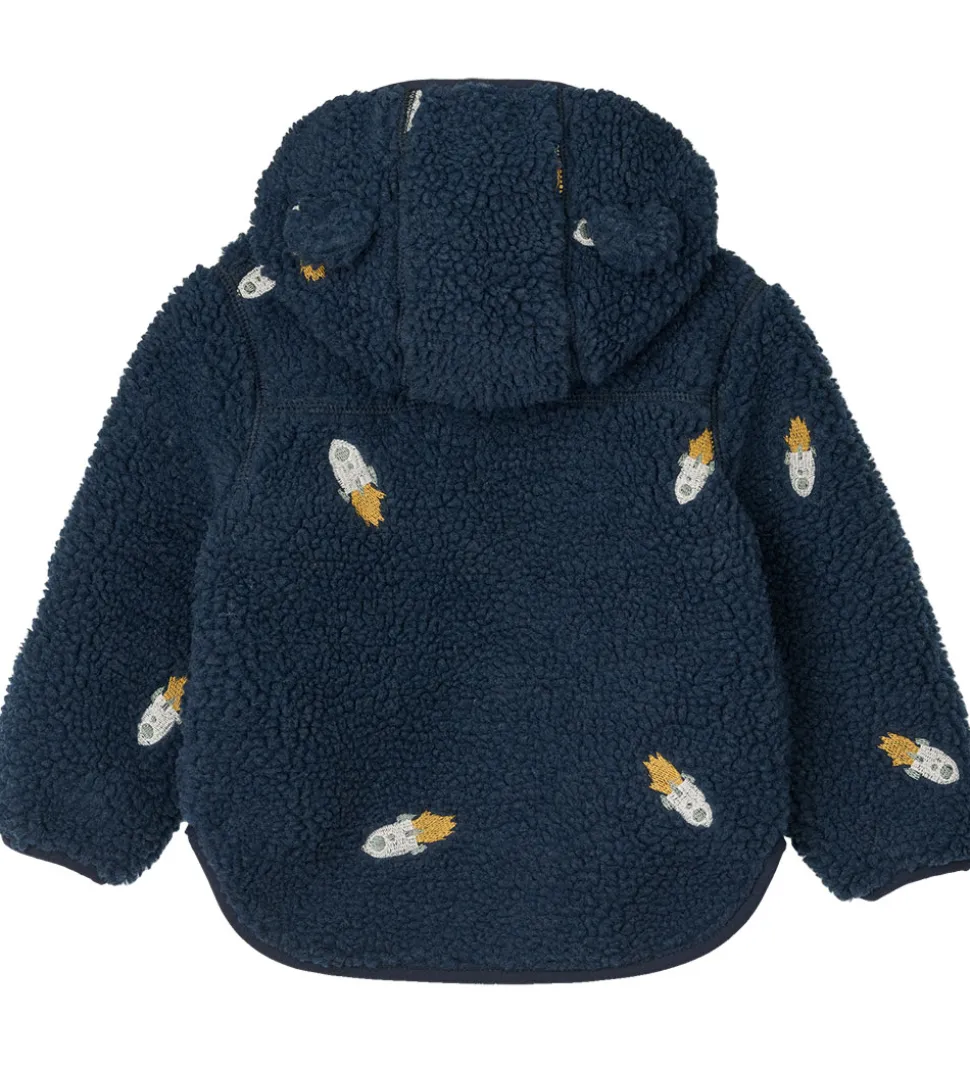 Liewood Fleecejakke - Mara - Rocket/Classic Navy/Embroidery