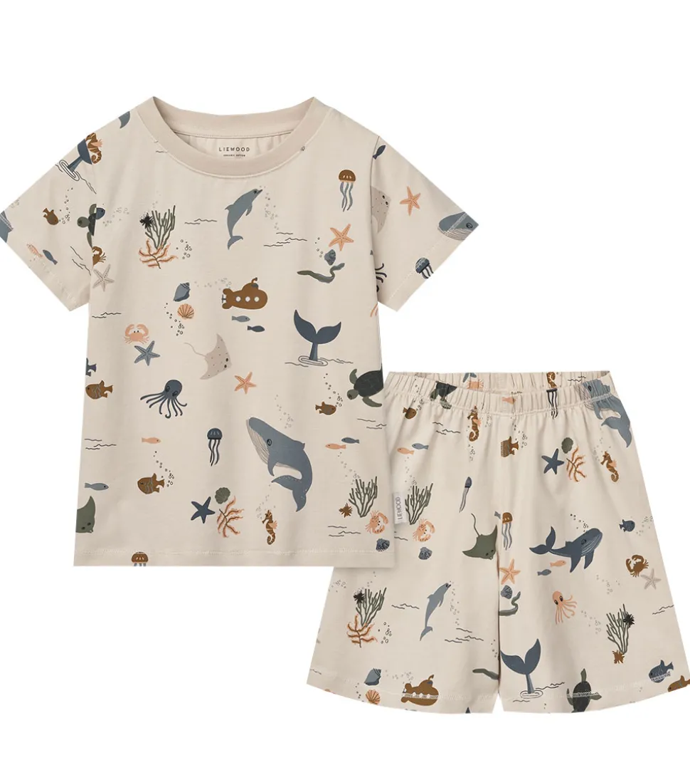 Liewood Nattøj - 2-delt - Ilford - Sea Creature/Sandy