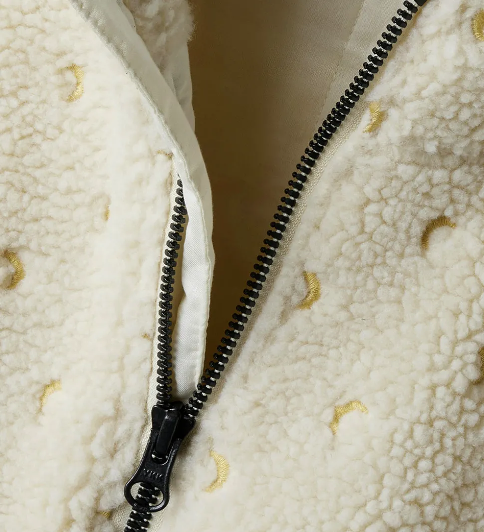 Lil' Altelier Fleecejakke - NmnNalo - Turtledove/Moon EMB