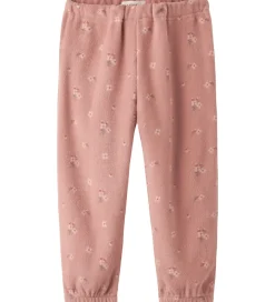 Lil' Atelier Fleecesæt - NmfLaspektra - Misty Rose m. Blomster
