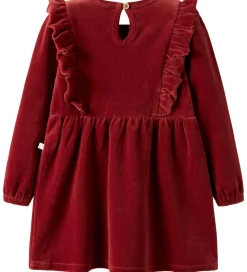 Lil' Atelier Kjole - Velour - NmfSaga - Red Dahlia