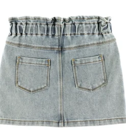 Lil Atelier Nederdel - NmfDarlee - Medium Blue Denim/Flower Emb