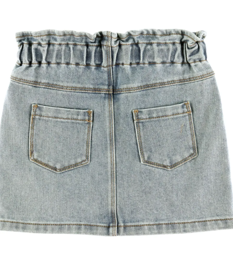 Lil Atelier Nederdel - NmfDarlee - Medium Blue Denim/Flower Emb