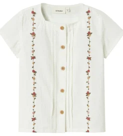 Lil' Atelier Skjorte - NmfJolene - Coconut Milk m. Blomster