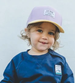 Lil' Boo Copenhagen Kasket - Organic Block Snapback - Lilla/Gul