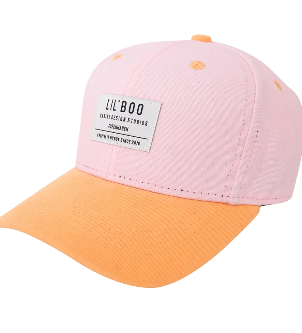 Lil' Boo Copenhagen Kasket - Organic Block Snapback - Pink/Orang