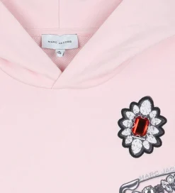 Little Marc Jacobs Hættetrøje - Rosa m. Blomster/Sten