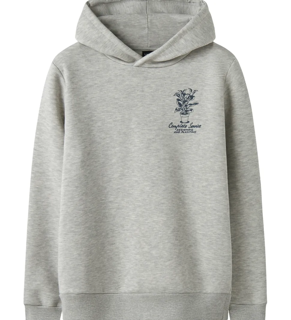 LMTD Hættetrøje - NlmKlant - Light Grey Melange/Pageant Blue