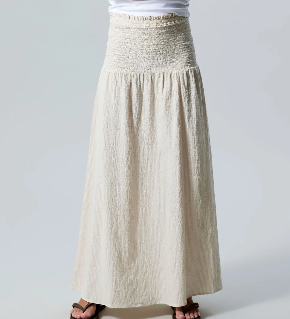 LMTD Nederdel - NlfLilja - Turtledove/White Stripes