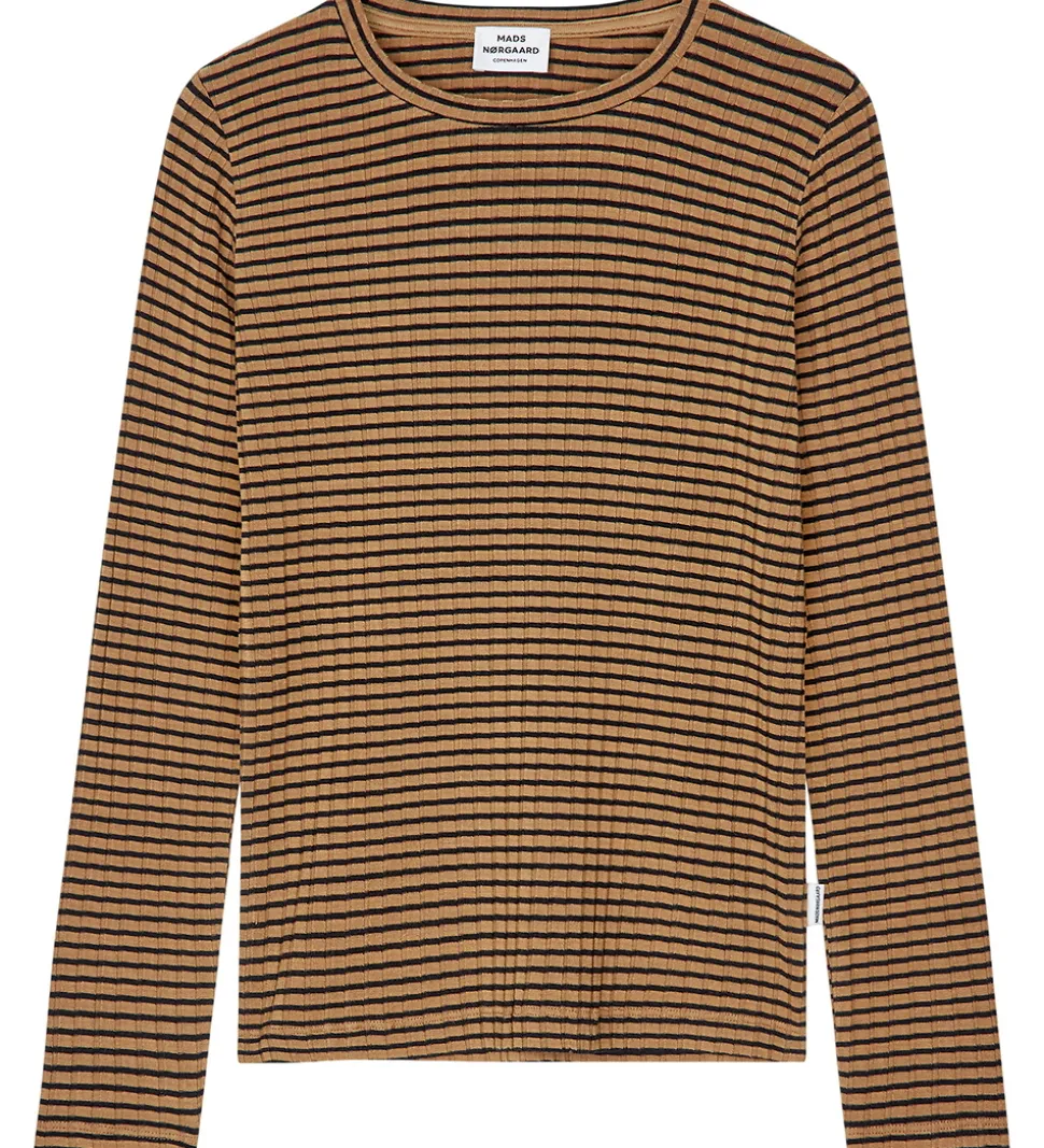 Mads Nørgaard Bluse - Rib - Viskose - Talika - Ermine/Black