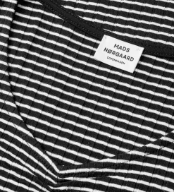 Mads Nørgaard Kjole - Rib - Viskose - Tikina - Black/Vanilla Ice