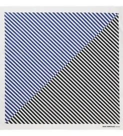 Mads Nørgaard Tørklæde - 55x55cm - Bluing/Jet Black Stribet