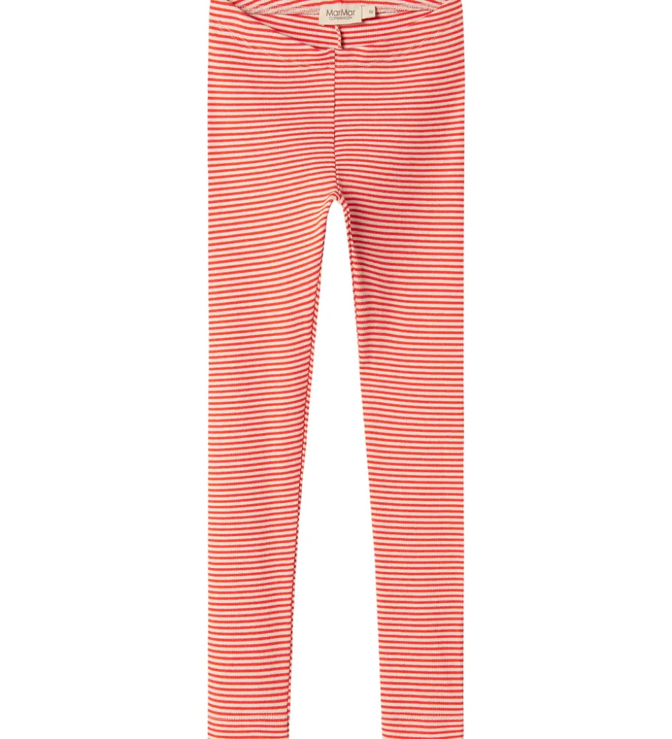 MarMar Leggings - Rib - Modal - Red Stripe