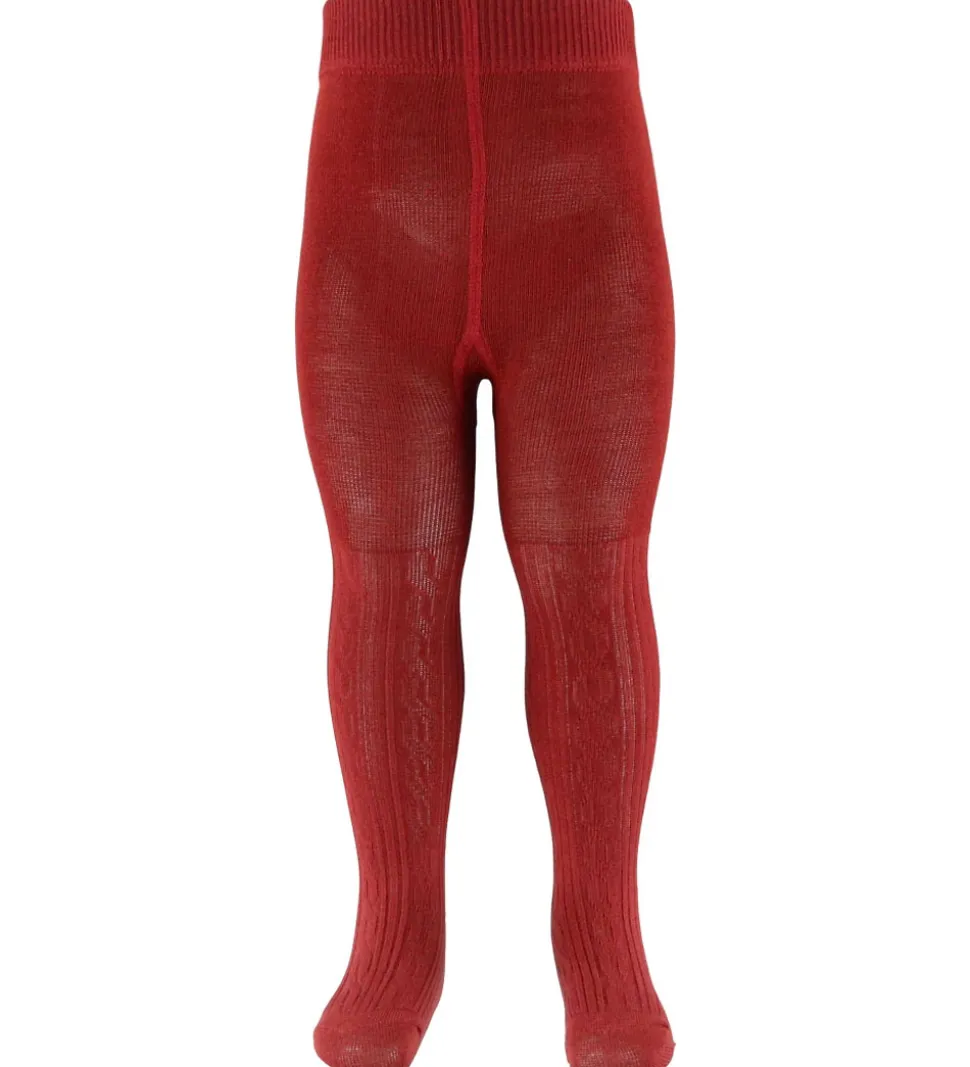 MarMar Strømpebukser - Cable - Hibiscus Red