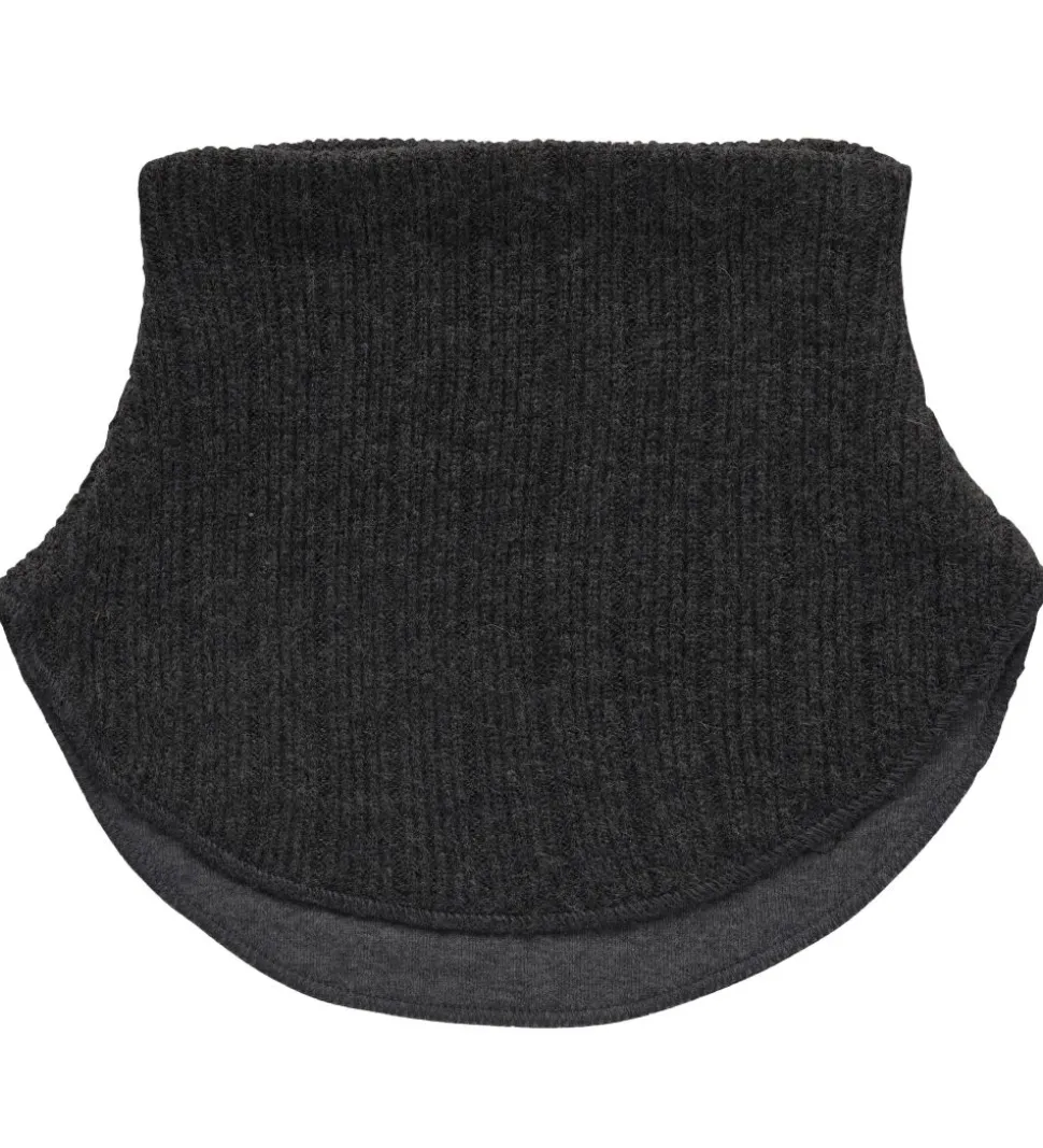 Melton Halsedisse - Uld/Bomuld - 2-lags - Sort