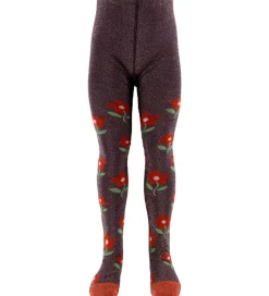 Melton Strømpebukser - Glimmer - Hortensia m. Glimmer