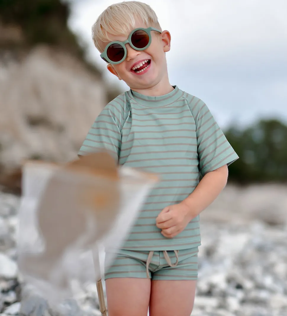 Mikk-Line Badebluse - UV50+ - Green Bay m. Striber