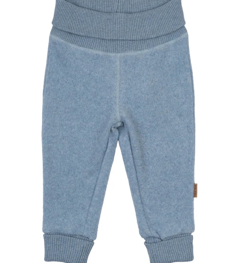 Mikk-Line Fleece Bukser - Faded Denim Melange