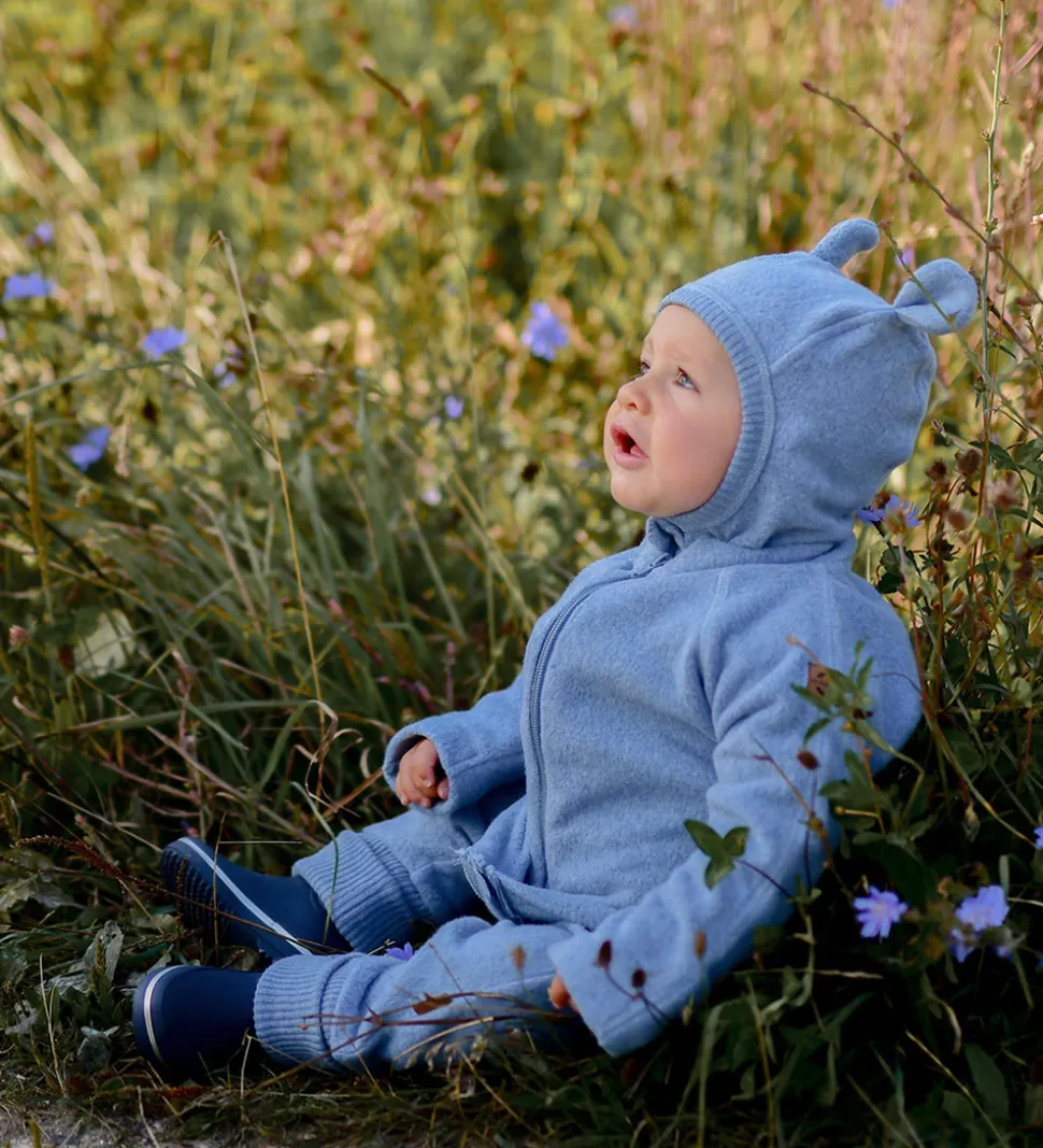 Mikk-Line Fleece Bukser - Faded Denim Melange