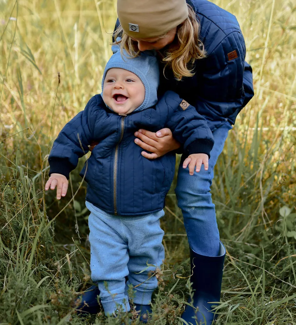 Mikk-Line Fleece Bukser - Faded Denim Melange