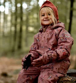 Mikk-Line Flyverdragt - Floral - Burlwood m. Print