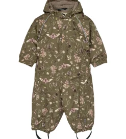 Mikk-Line Flyverdragt - Forest - Burnt Olive m. Print