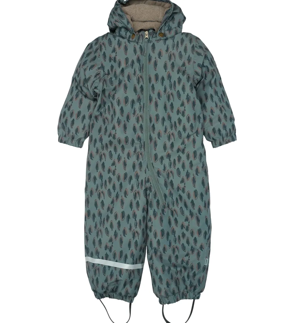 Mikk-Line Flyverdragt - Recycled - Balsam Green m. Print