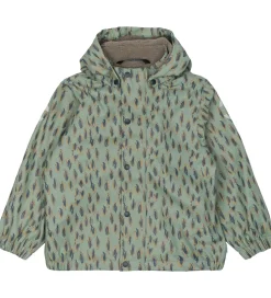 Mikk-Line Regntøj m. Fleece - PU - Iceberg Green