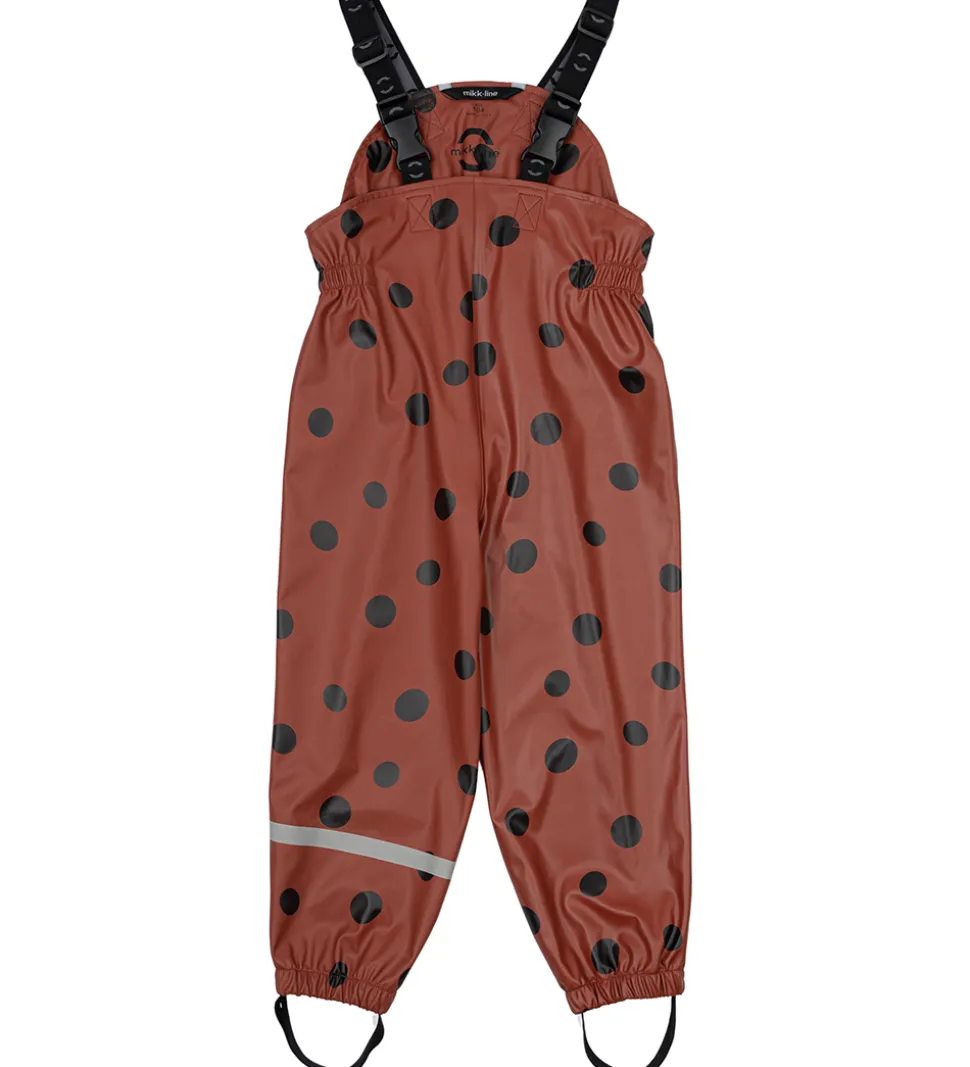 Mikk-Line Regntøj m. Seler - PU - Henna m. Mariehøne