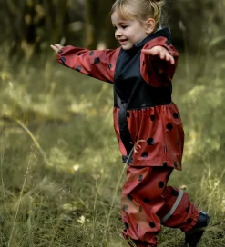 Mikk-Line Regntøj m. Seler - PU - Henna m. Mariehøne