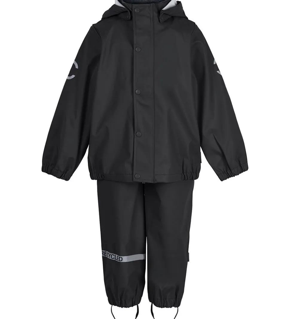 Mikk-Line Regntøj m. Seler - PU - Recycled - Black