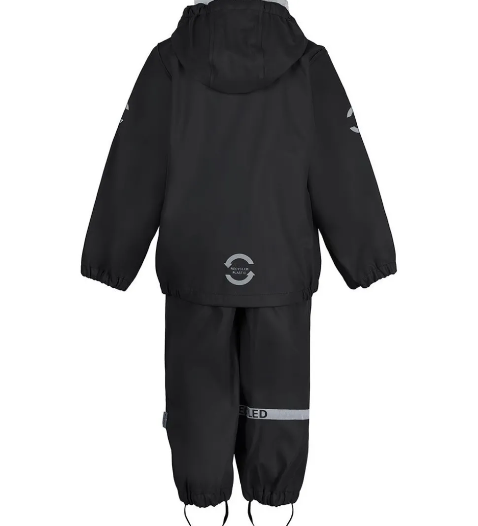 Mikk-Line Regntøj m. Seler - PU - Recycled - Black