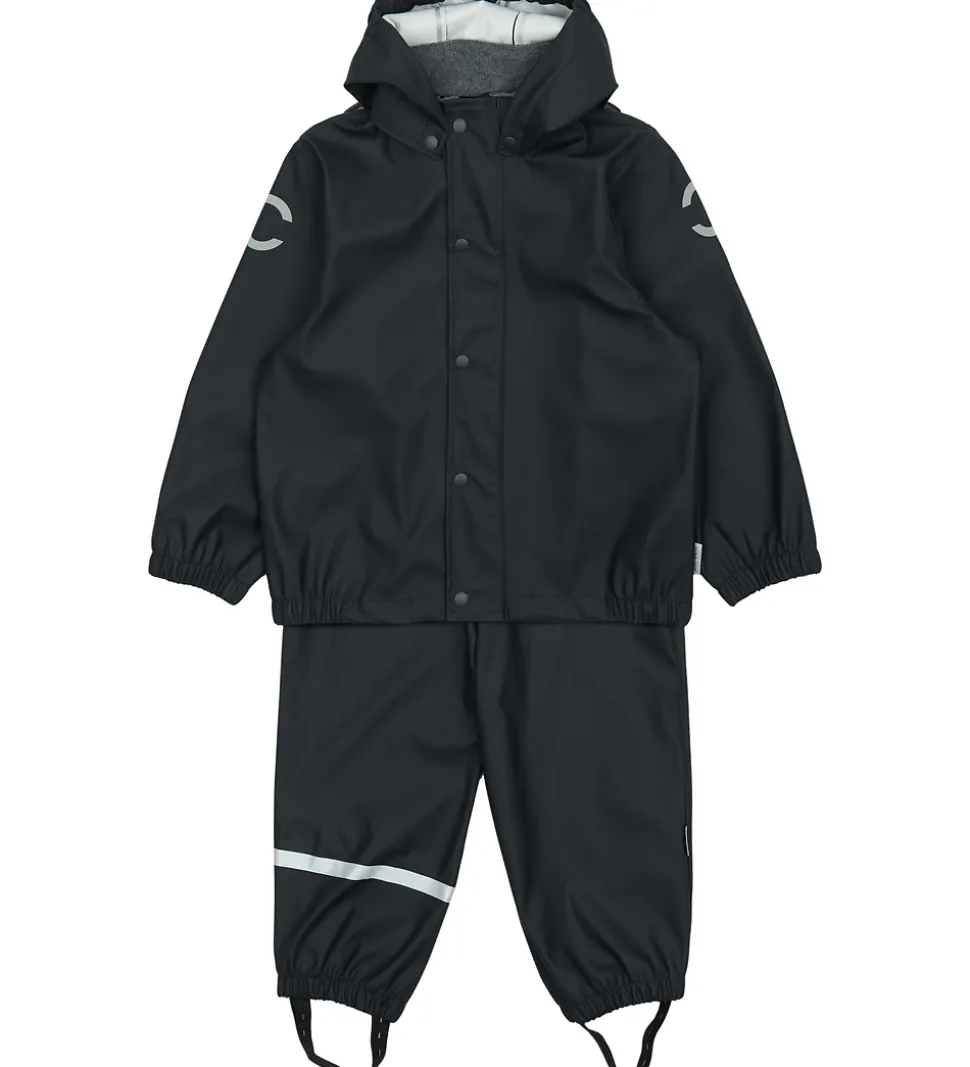 Mikk-Line Regntøj m. Seler - PU - Dark Navy