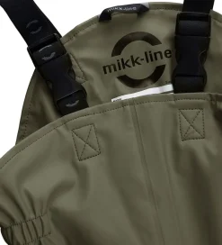 Mikk-Line Regntøj m. Seler - PU - Recycled - Dusty Olive