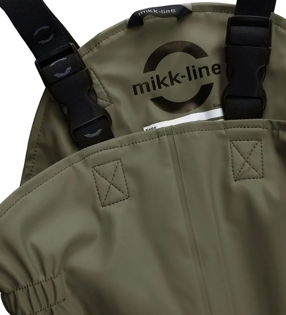 Mikk-Line Regntøj m. Seler - PU - Recycled - Dusty Olive