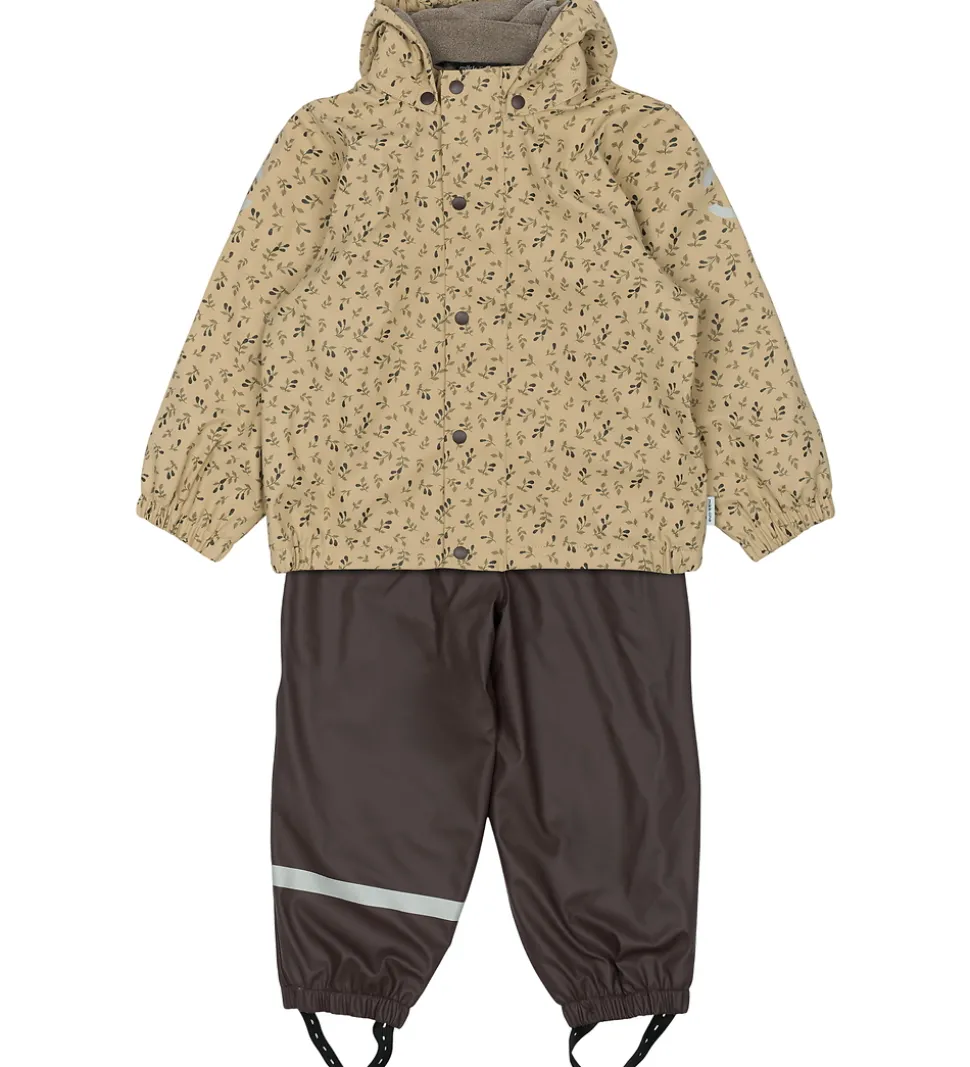 Mikk-Line Regntøj m. Seler/Fleece - PU - Cornstalk