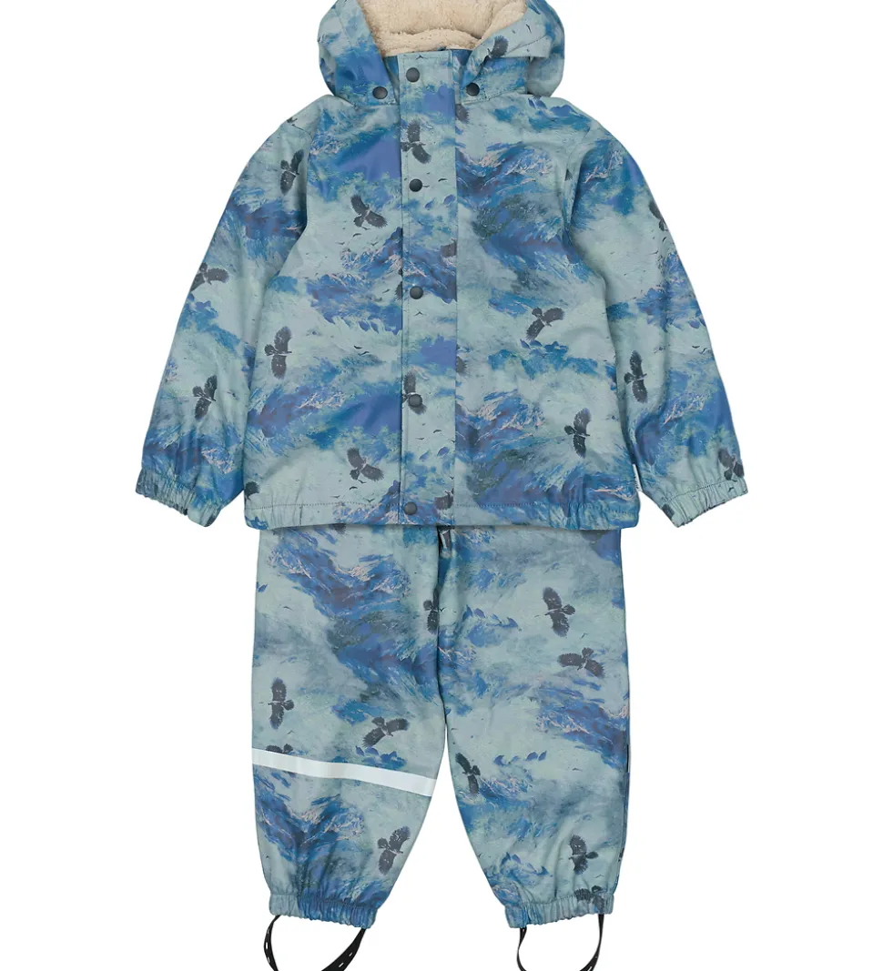 Mikk-Line Regntøj m. Seler/For - Blue Nights m. Bjerge