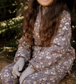 Mikk-Line Vinterjakke - Recycled - Sparrow m. Blomster