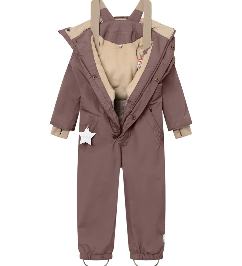 Mini A Ture Flyverdragt - MatWanni Fleece - Peppercorn Plum