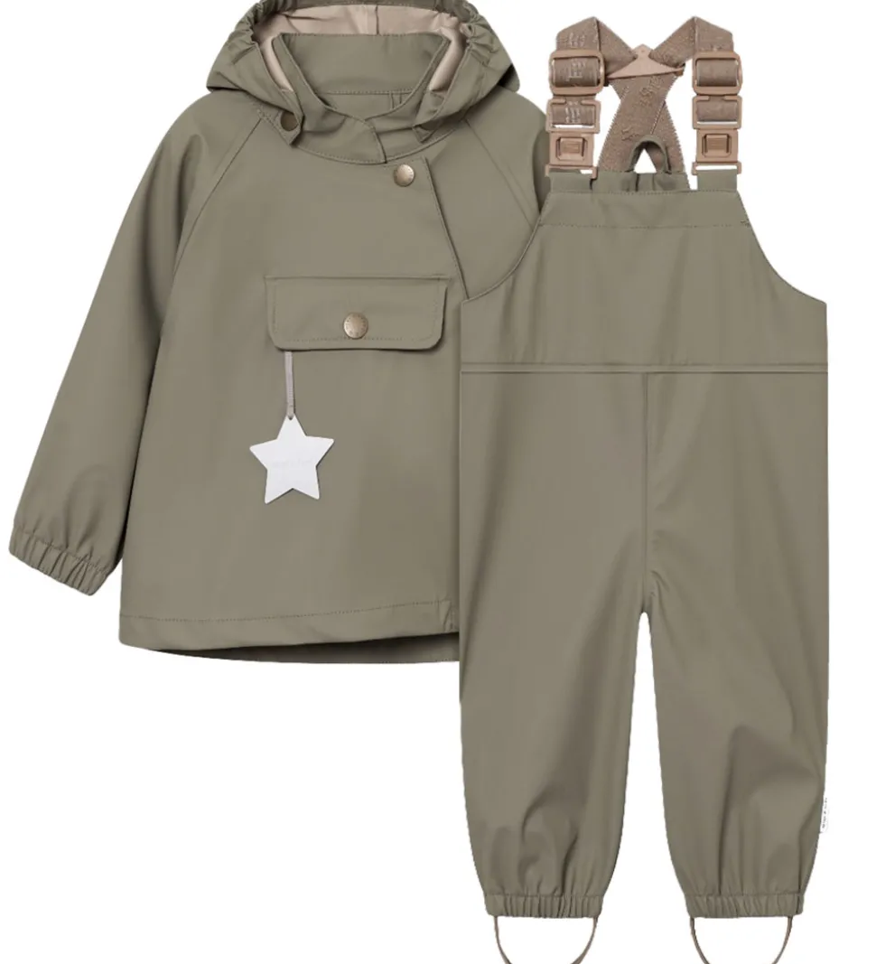 Mini A Ture Regntøj m. Seler - PU - MatWainis - Vert