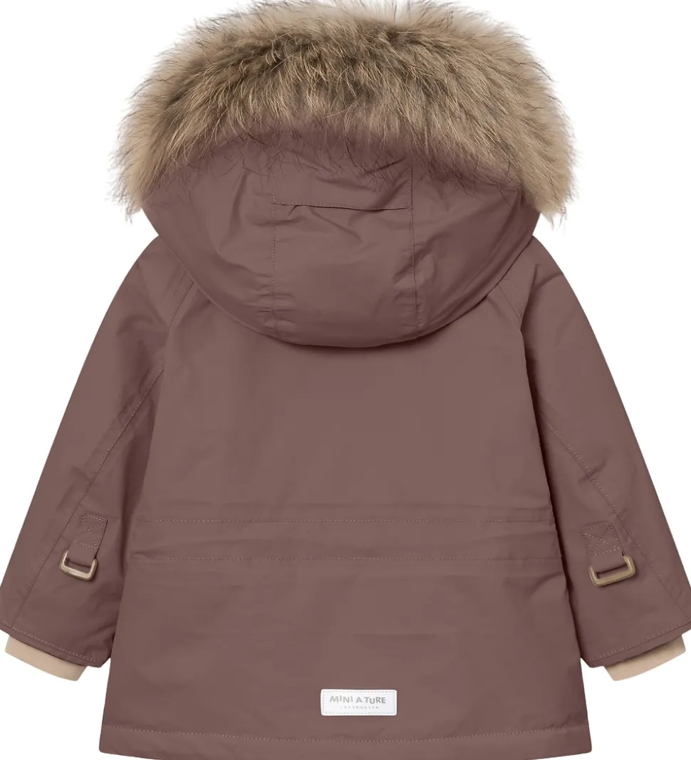 Mini A Ture Vinterjakke - MatWally Fleece/Fur - Peppercorn Plum