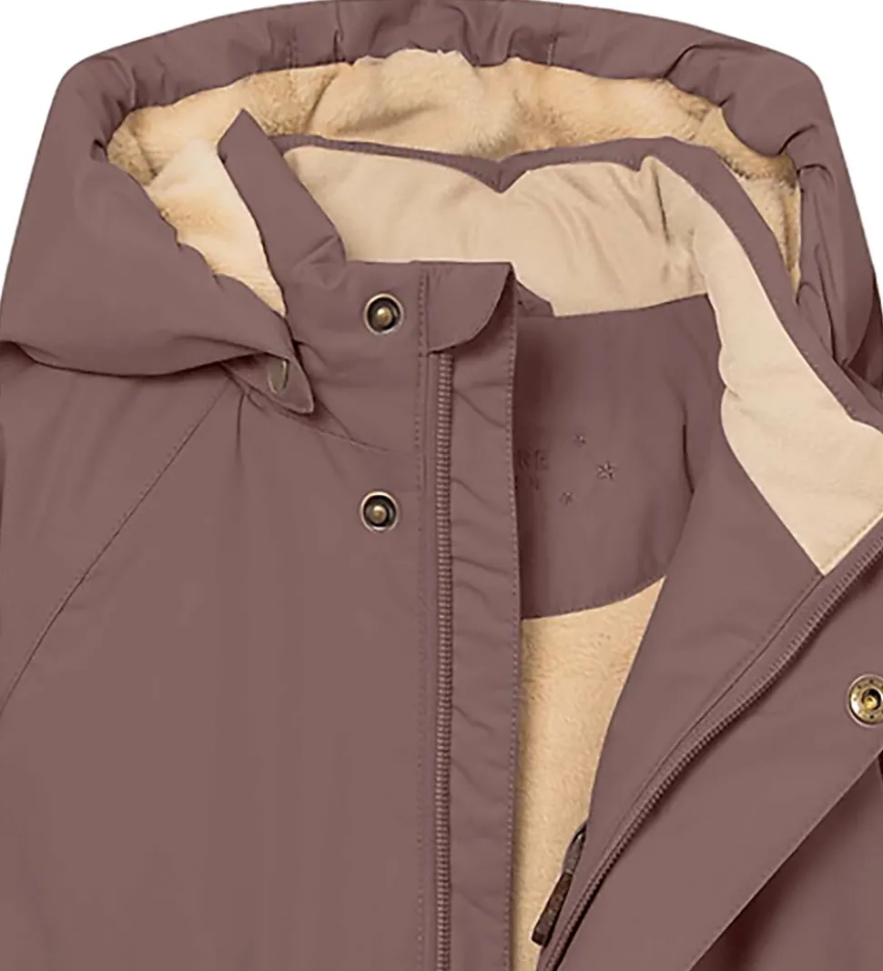 Mini A Ture Vinterjakke - MatVikania Fleece - Peppercorn Plum