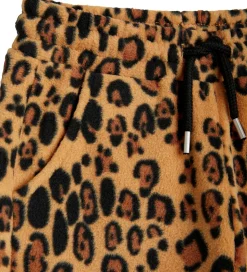Mini Rodini Fleecebukser - Leopard - Beige
